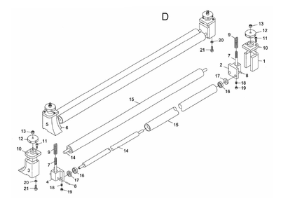 Fig-D Diagram and Parts List for 1790825  Powermatic Sander Grinder