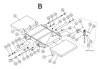 Part Location Diagram of 153067 Powermatic Socket Set Screw