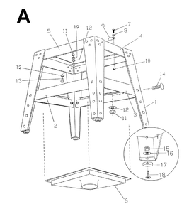 Fig-A Diagram and Parts List for 1791228K  Powermatic Table Saw