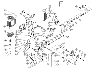 Part Location Diagram of 159228 Powermatic Phillips Pan Head Machine Screw