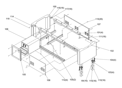 Fig-0 Diagram and Parts List for 1797024K  Powermatic Boring Machine