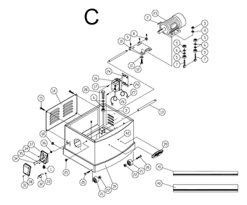 Fig-C Diagram and Parts List for 1791316  Powermatic Planer Jointer