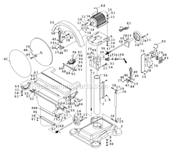 Disc_Sander Diagram and Parts List for DS20 1791264 Powermatic Sander Polisher