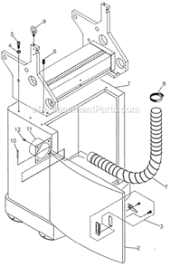 Page C Diagram and Parts List for DT45 1791304 Powermatic Dovetail Machine