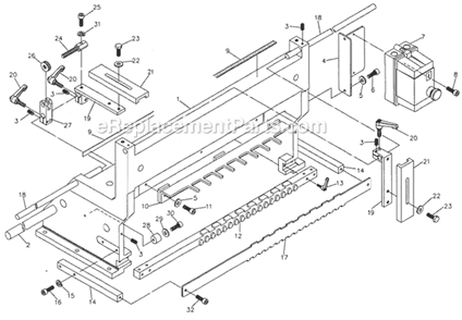 Part Location Diagram of TS-1501041 Powermatic Socket Head Cap Screw