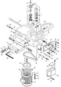Page C Diagram and Parts List for DT65 1791305 Powermatic Dovetail Machine