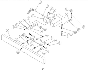 Section 1 Diagram and Parts List for 54A 2042374 Powermatic Planer Jointer