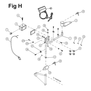 Fig-H Diagram and Parts List for 1353001  Powermatic Lathe