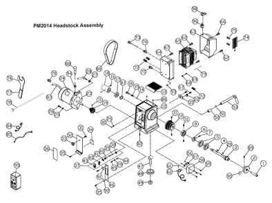Part Location Diagram of 1230531 Powermatic Flat Head Socket Screw