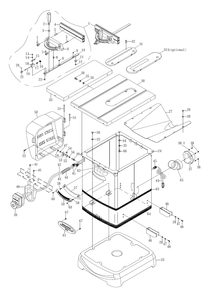 Fig-0 Diagram and Parts List for 1791000K  Powermatic Table Saw