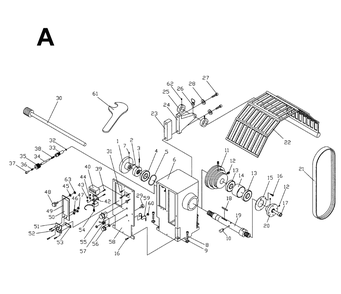 Fig-A Diagram and Parts List for 1791254  Powermatic Lathe