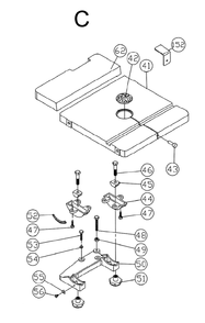 Fig-C Diagram and Parts List for 1791216K  Powermatic Band Saw