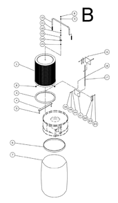 Fig-B Diagram and Parts List for 1792071K  Powermatic Dust Collector