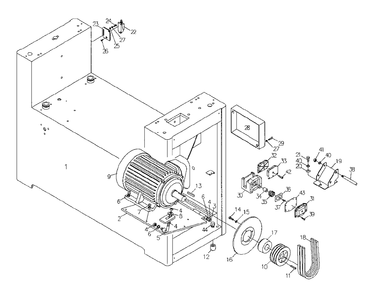 Fig-0 Diagram and Parts List for 1790843  Powermatic Sander Grinder