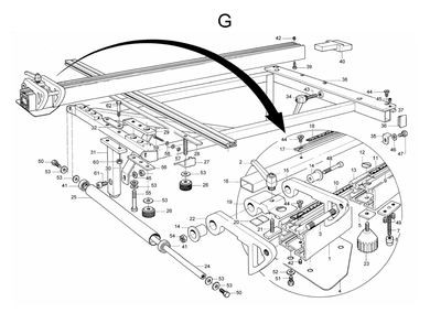 Part Location Diagram of 157701 Powermatic Socket Head Cap Screw