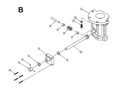Fig-B Diagram and Parts List for 1791274  Powermatic Shaper