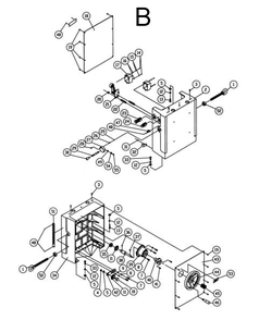 Fig-B Diagram and Parts List for 1791268  Powermatic Planer Jointer