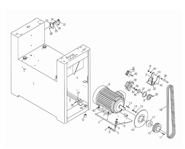 Fig-0 Diagram and Parts List for 1790825  Powermatic Sander Grinder