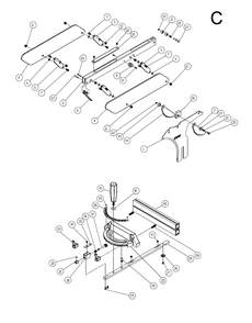 Fig-C Diagram and Parts List for 1792017K  Powermatic Table Saw