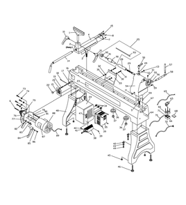 Fig-0 Diagram and Parts List for 1791254  Powermatic Lathe