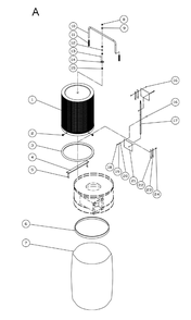 Fig-A Diagram and Parts List for 1791079K  Powermatic Dust Collector