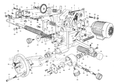 Page D Diagram and Parts List for HPS126  Powermatic Table Saw
