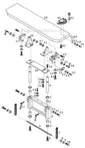 Table_Assembly Diagram and Parts List for OES9138 1791293 Powermatic Sander Polisher