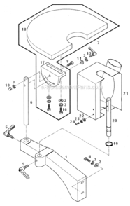 Contour_Sanding_Unit Diagram and Parts List for OES9138 1791293 Powermatic Sander Polisher