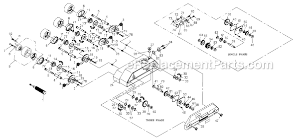 Page B Diagram and Parts List for PF-33 1790800k Powermatic Power Feeder