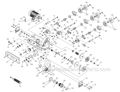 Page B Diagram and Parts List for PF3-EZ 1790814K Powermatic Power Feeder
