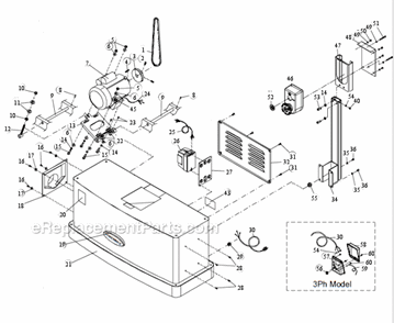 Part Location Diagram of TS-081F051 Powermatic Flat Head Machine Screw