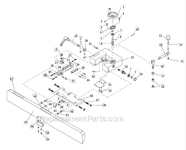 Fence Assembly Diagram and Parts List for PJ-882  Powermatic Planer Jointer