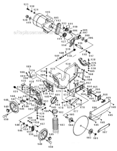 Motor_And_Trunnion_Assembly Diagram and Parts List for PM1000 1791000K Powermatic Table Saw