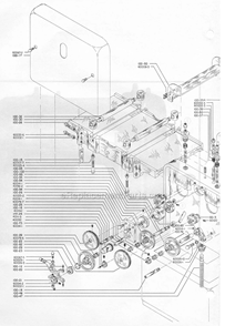 Page B Diagram and Parts List for PM100  Powermatic Planer Jointer
