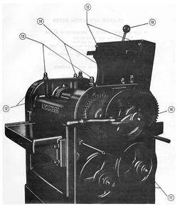 Page E Diagram and Parts List for PM100  Powermatic Planer Jointer
