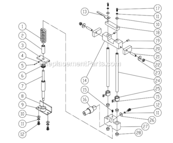 Part Location Diagram of BB-51201 Powermatic Thrust Bearing