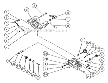 Part Location Diagram of PM9-PM1500-085-20 Powermatic SET SCREW