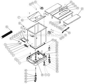 Part Location Diagram of PM2000-102A Powermatic Cabinet