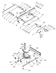 Blade_Guard_And_Miter_Gauge_Assembly Diagram and Parts List for PM2000 1792002K Powermatic Table Saw