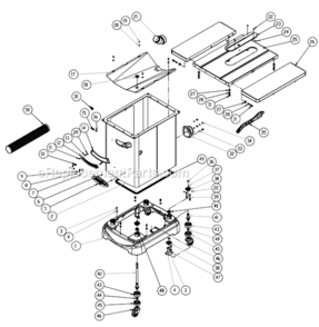 Table_And_Cabinet_Assembly Diagram and Parts List for PM2000 1792003K Powermatic Table Saw