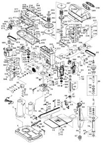 Page A Diagram and Parts List for PM2800B 1792800B Powermatic Drill Press