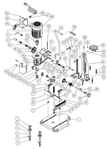Page A Diagram and Parts List for PM701 1791310 Powermatic Drill Press