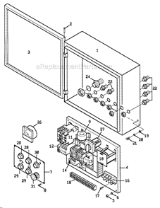 Electrical Box Diagram and Parts List for RB-37  Powermatic Sander Polisher