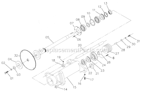 Part Location Diagram of BB-6207 Powermatic Ball Bearing