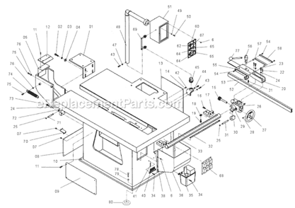 Part Location Diagram of TS-2248122 Powermatic Pan Head Machine Screw
