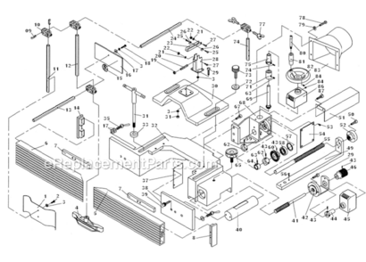 Part Location Diagram of TS-1512011 Powermatic Socket Head Flat Screw