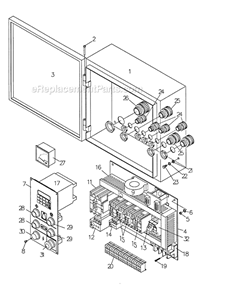 Electrical Box Diagram and Parts List for WB-25 1790825 Powermatic Sander Polisher