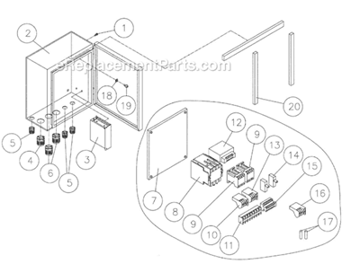 Page G Diagram and Parts List for WP2510 1791303 Powermatic Planer Jointer