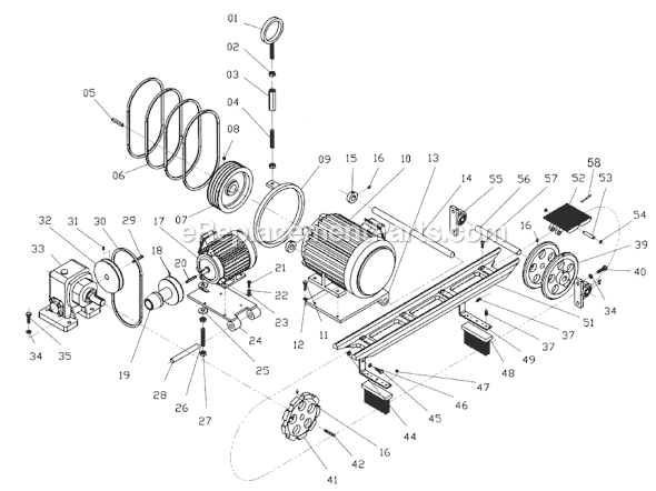 Page D Diagram and Parts List for SLR12  Powermatic Table Saw