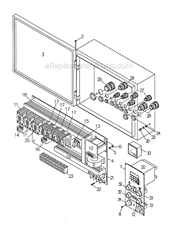 Electrical Box Diagram and Parts List for WB-43 1790843 Powermatic Sander Polisher